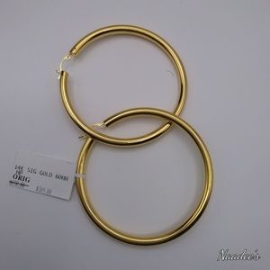 NWOT 14K Signature Gold 60mm Hoop Earrings